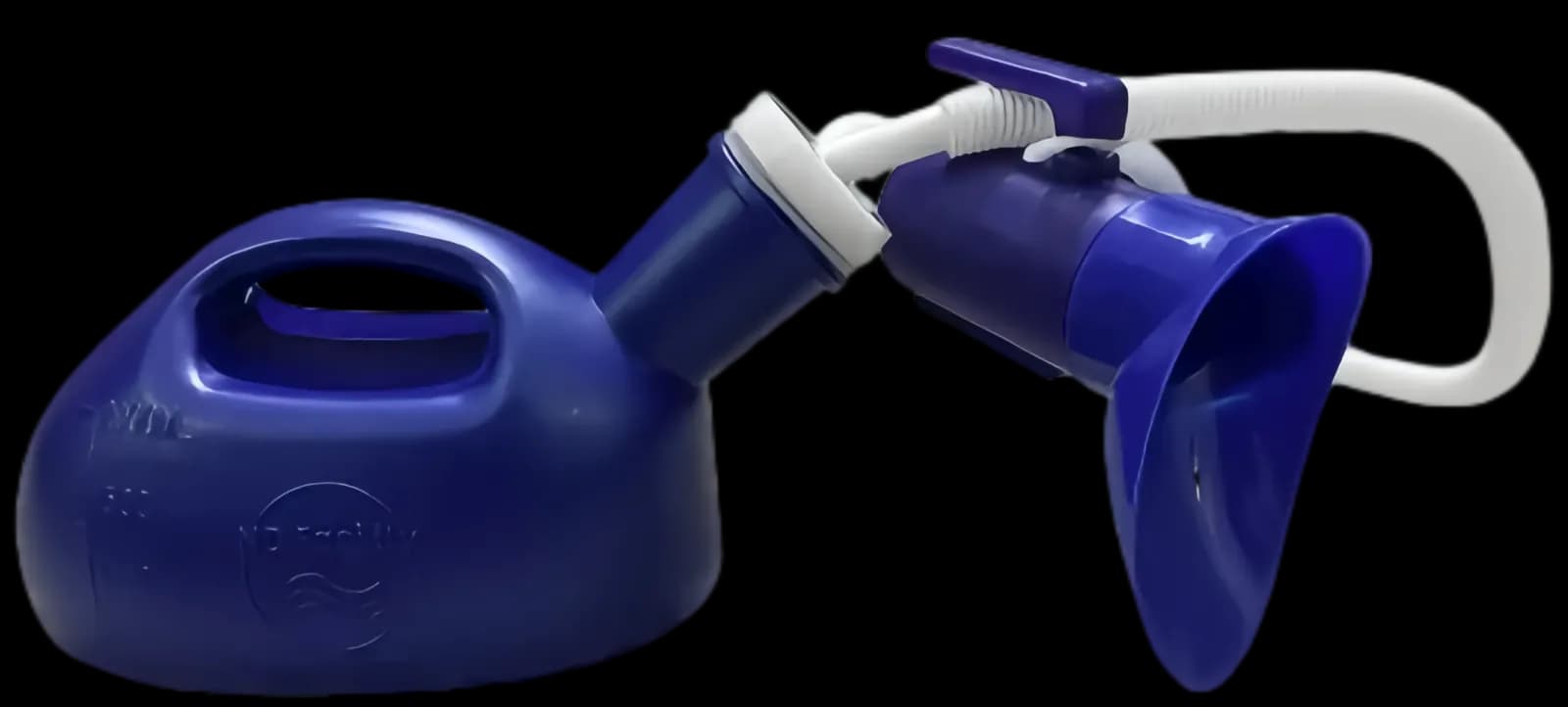 Blue Sahulat urine bottle set with female attachment