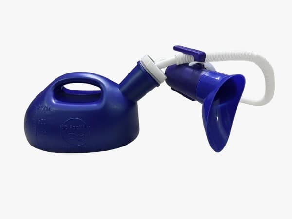 Blue Sahulat urine bottle set with female attachment