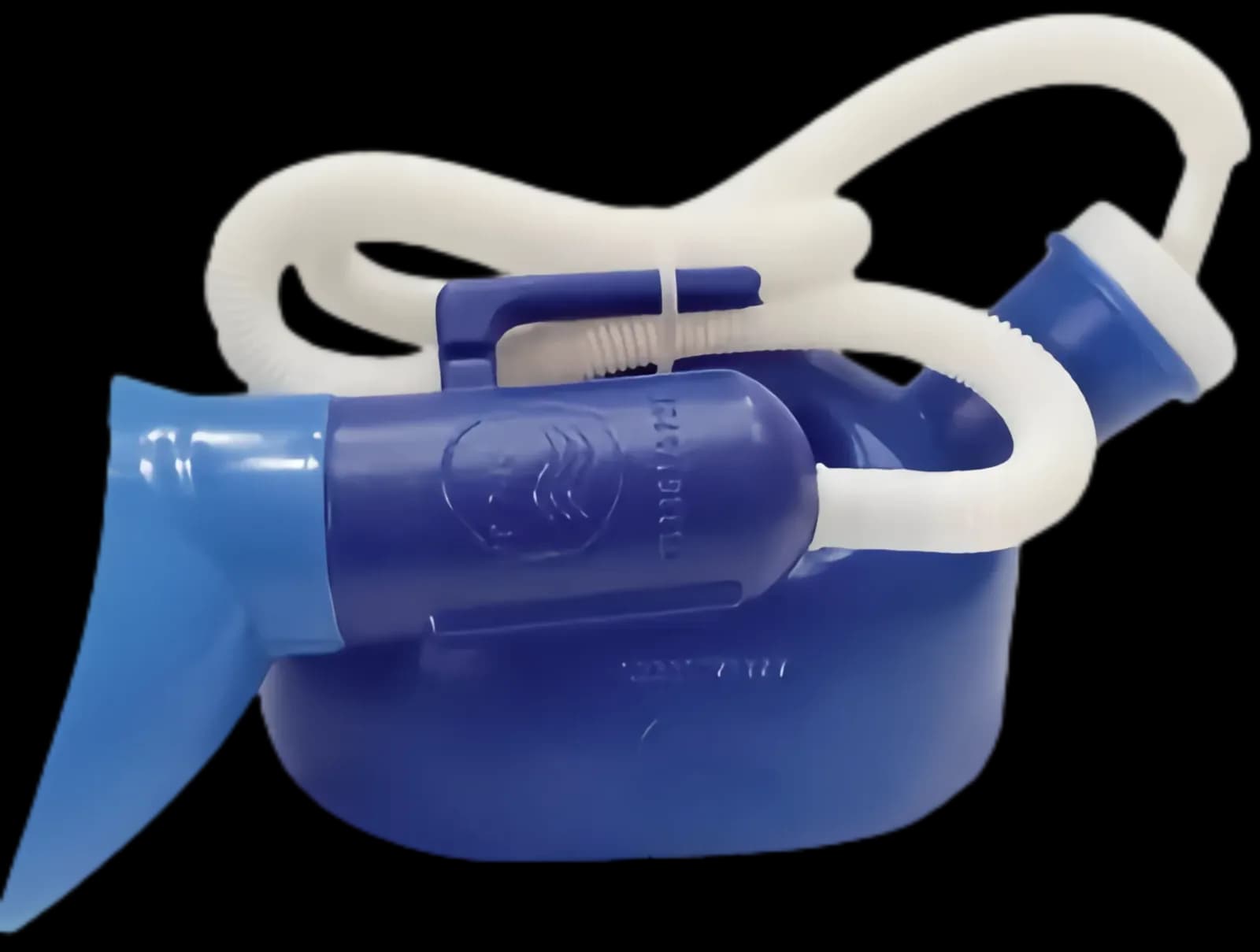 Blue 2000ml economy female urine bottle with attachment