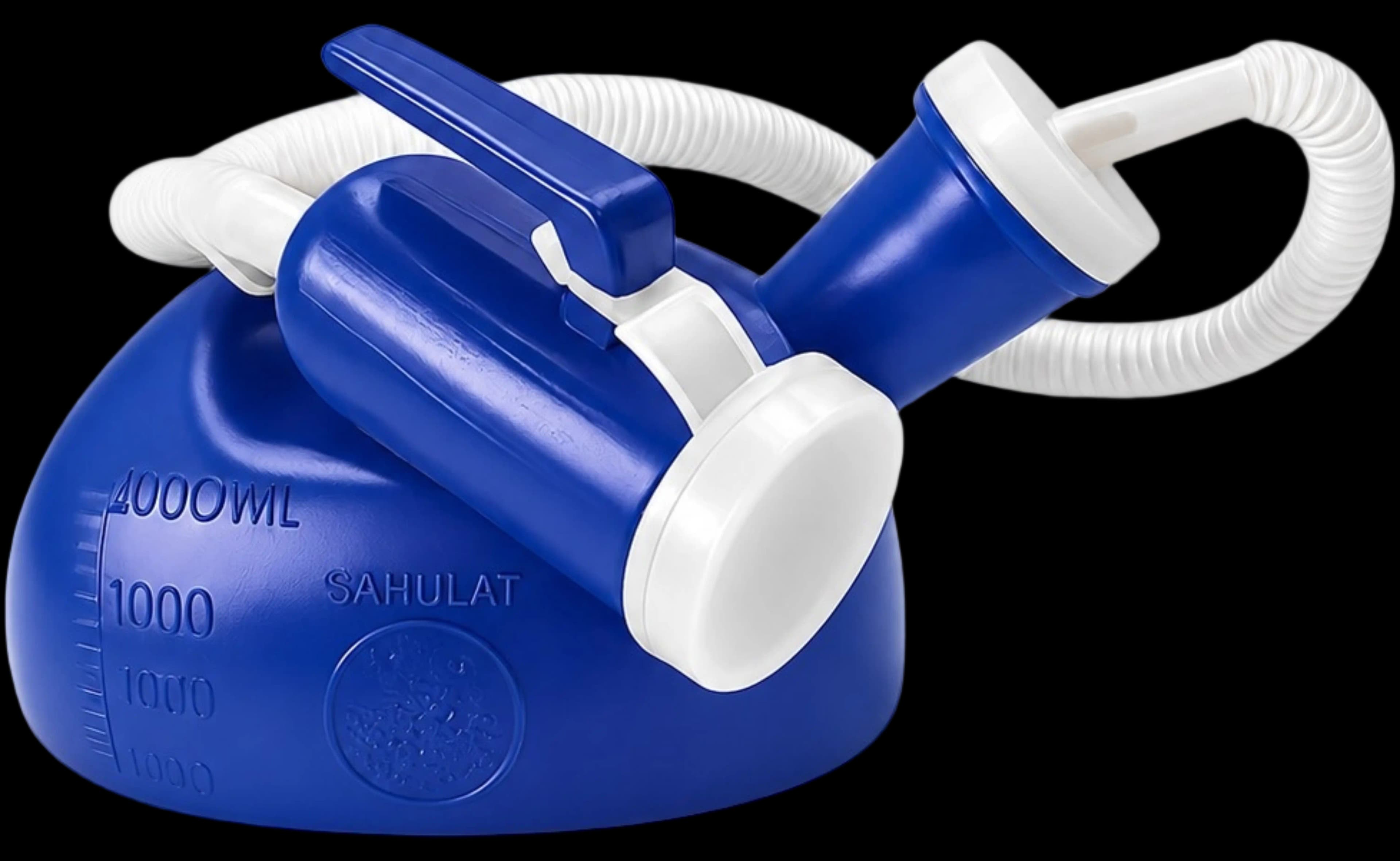 Blue 2000ml economy male urine bottle with pipe