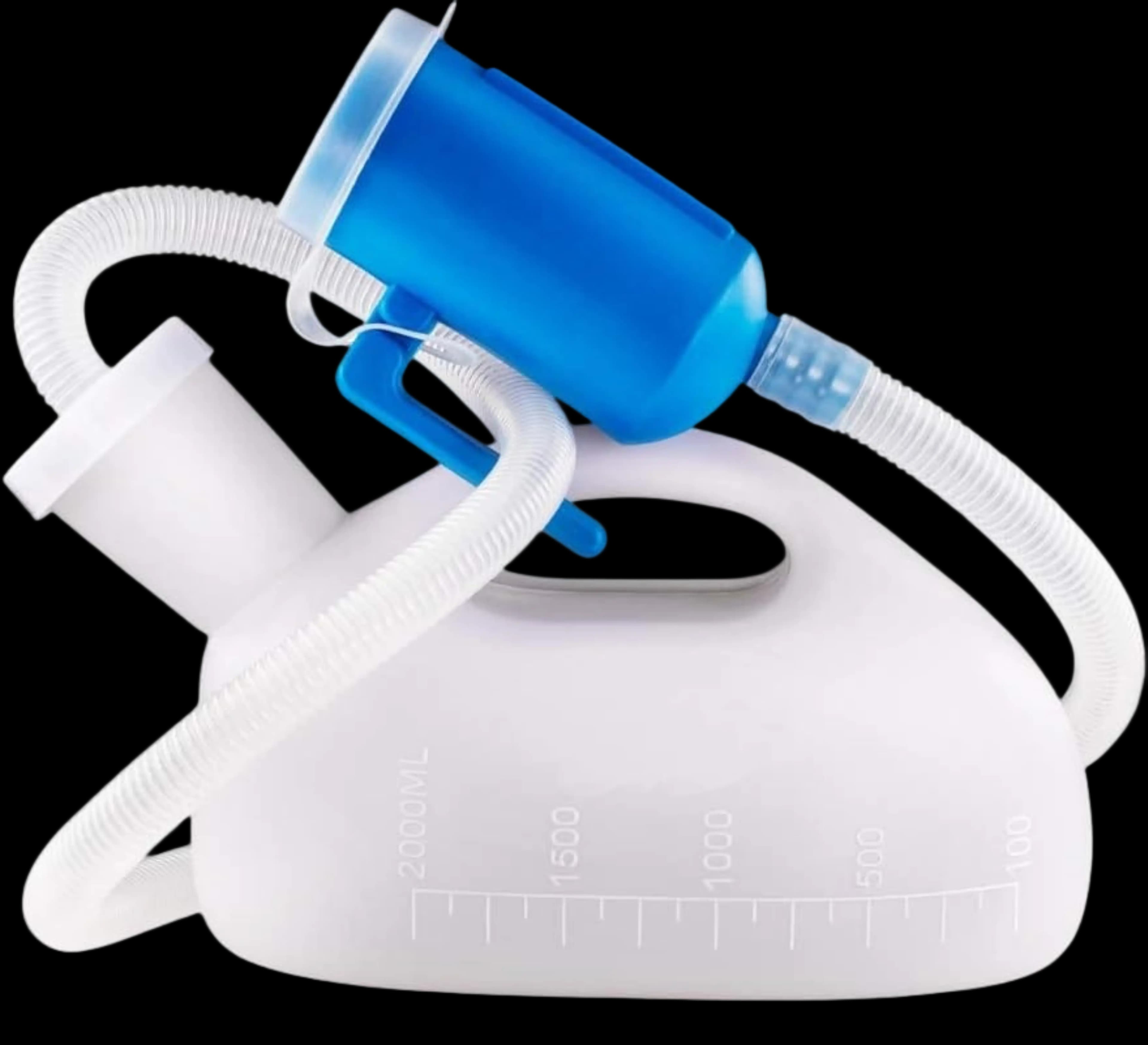 White 2000ml multipurpose male urine bottle with pipe